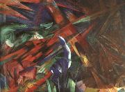Franz Marc Animal Destinies : The Trees Show their Rings ; The Animals, their Veins oil painting artist